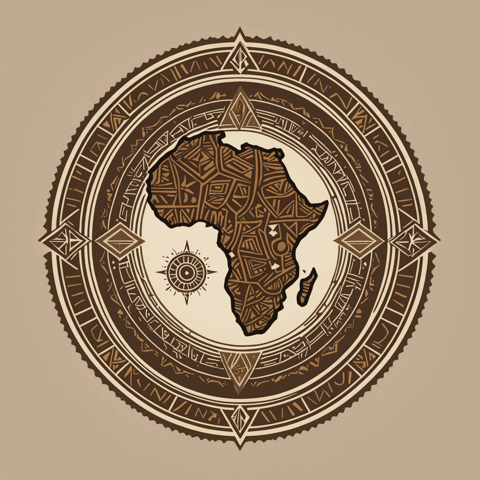 FinancialFreedomPath logo featuring an African-inspired design with earthy tones and geometric patterns